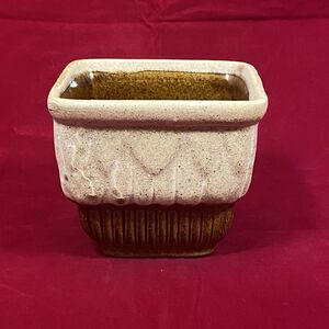 Vintage Haeger 243 Planter Copper Brown Speckled Glaze Mid-Century USA